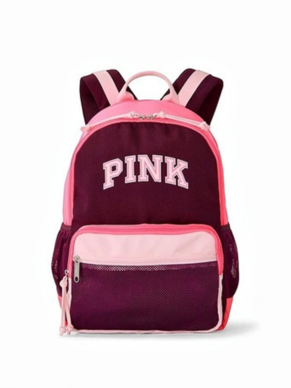 Victoria's Secret PINK Striped Backpack in Pink & Burgundy NWT